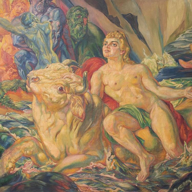 Arthur Michaelis - Europa und der Stier - 1922 - Ölmalerei