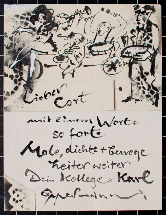 Karl Oppermann - Entwurf zum 70. Geburtstag von Kurt...