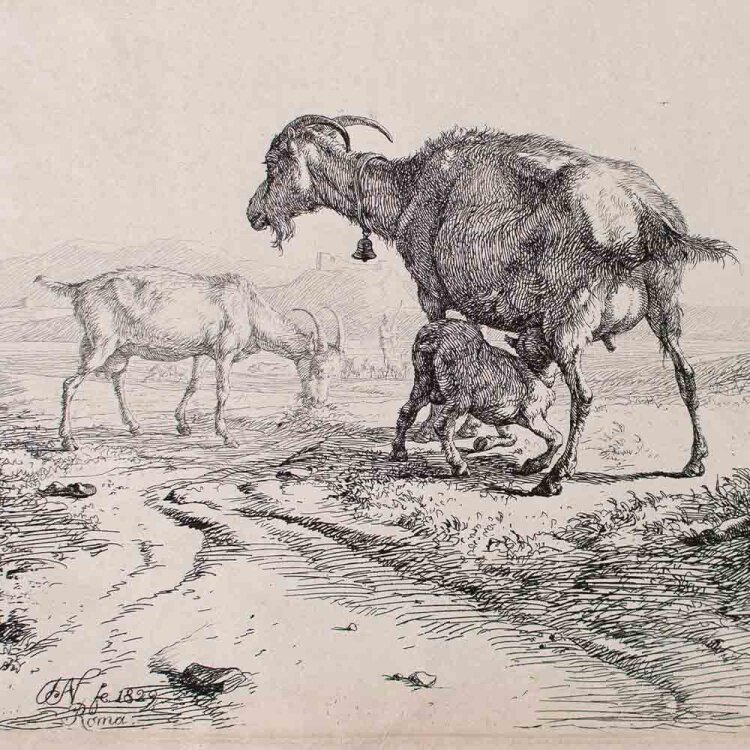 Friedrich Nerly - Ziegenherde - 1829 - Radierung