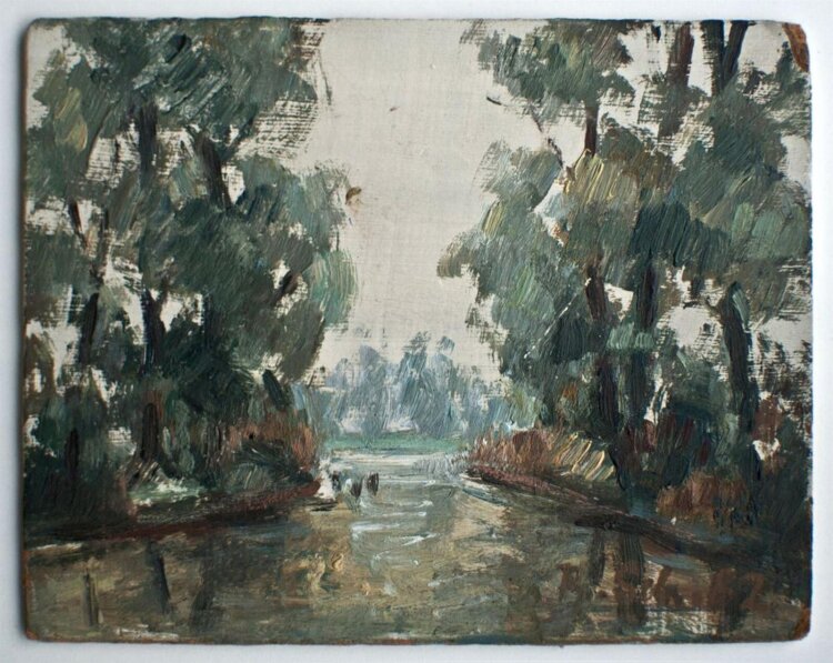 Rolf Schubert - Flusslandschaft - 1982 - Ölmalerei