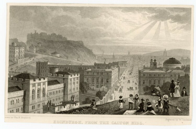 Thomas Hosmer Shepherd - Edinburgh, from the Calton Hill....