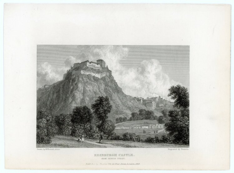 William Westall - Edinburgh Castle. - 1830, Radierung