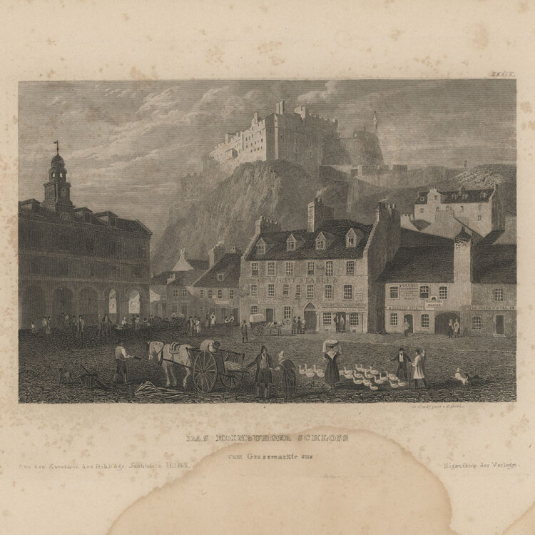 Georg Döbler - Das Edinburger Schloss. - o.J., Radierung