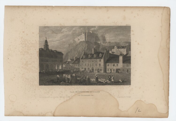 Georg Döbler - Das Edinburger Schloss. - o.J., Radierung