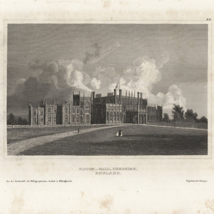 unbekannt - Eaton Hall, Cheshire. - o.J., Radierung