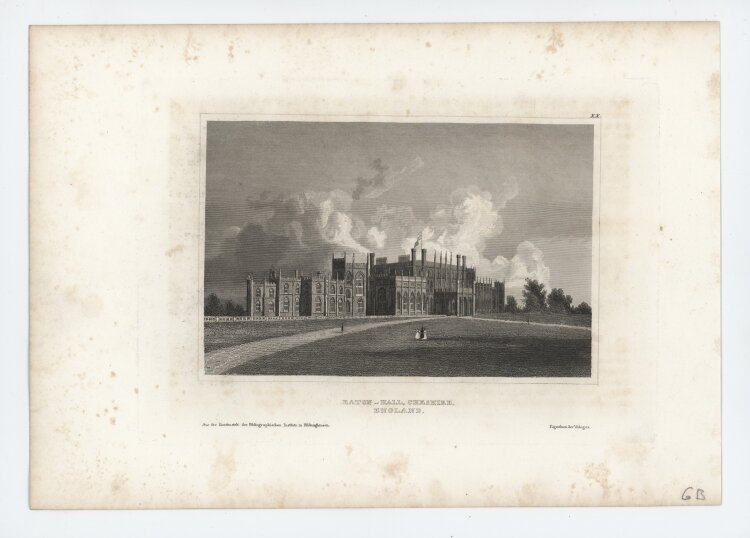 unbekannt - Eaton Hall, Cheshire. - o.J., Radierung