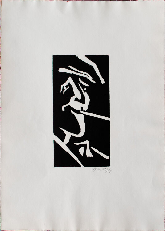 Herbert Sandberg - Erinnerungen an Bertolt Brecht - 1978 - Holzschnitt