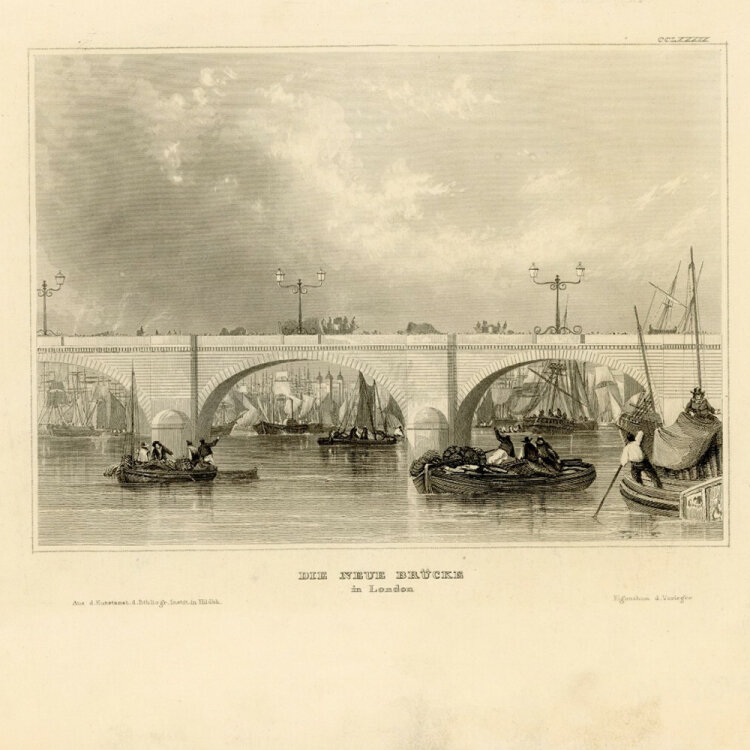 unbekannt - Die neue Brücke in London. - o.J.,...