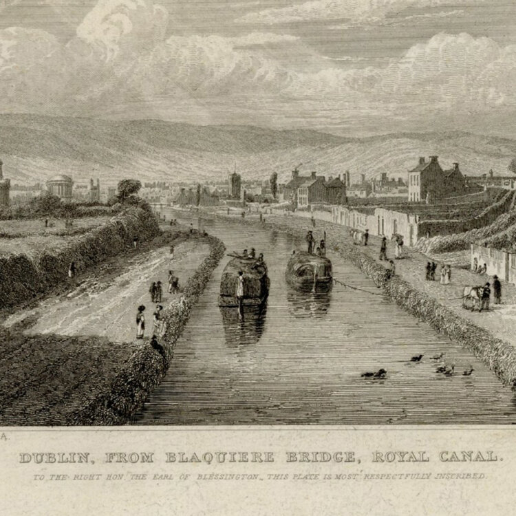 George Petrie - Dublin, from Blanqiuere Bridge. - o.J.,...