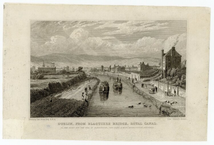 George Petrie - Dublin, from Blanqiuere Bridge. - o.J.,...