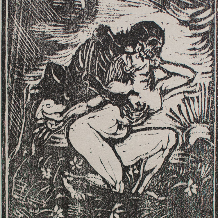 Walther Klemm - Der Tod und das Mädchen - um 1920 - Holzschnitt
