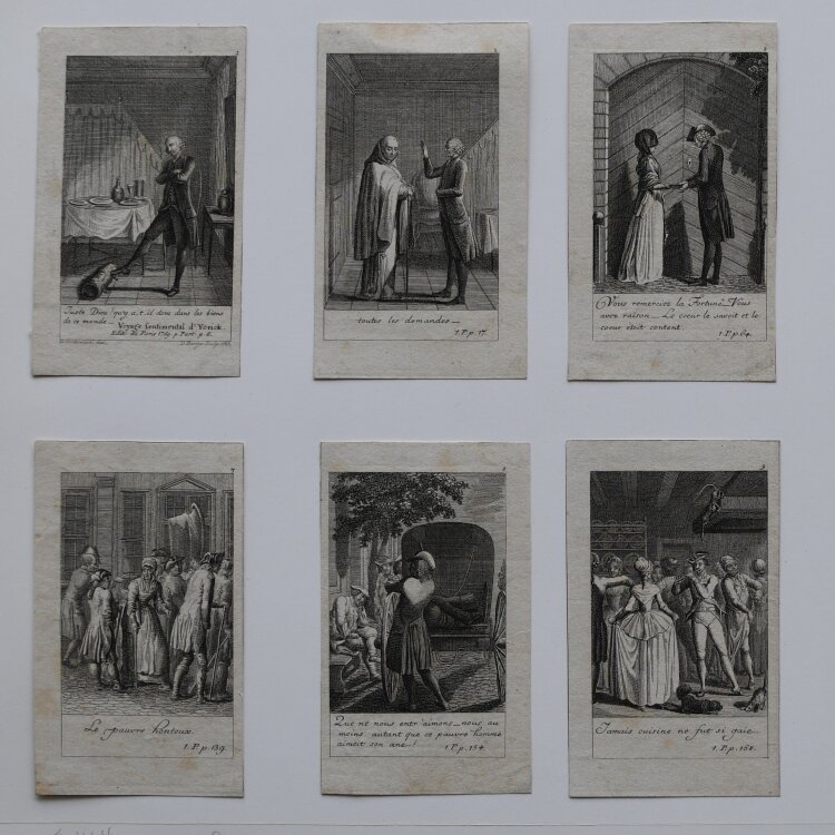 Daniel Nikolaus Chodowiecki - 12 Blätter zu Yoricks empfindsame Reisen" - 1783 - Kupferstich"