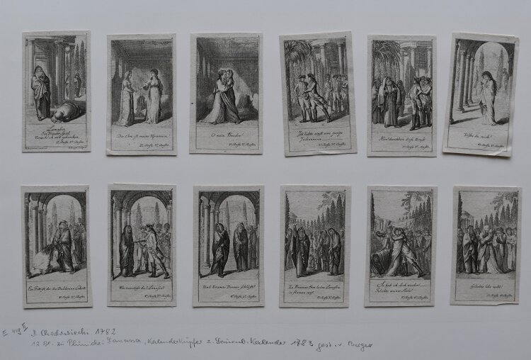 Daniel Nikolaus Chodowiecki - 12 Blätter zu Lanassa" - 1783 - Kupferstich"
