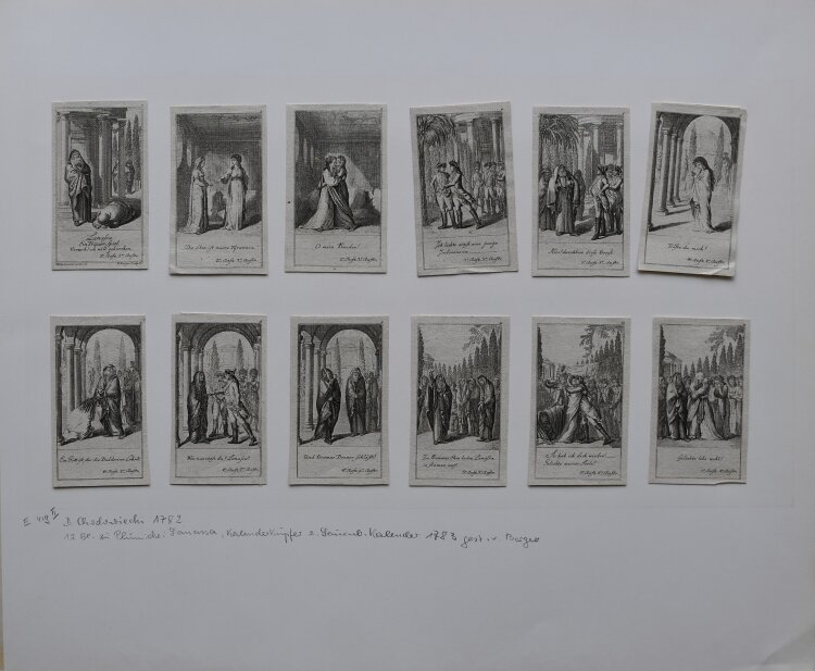 Daniel Nikolaus Chodowiecki - 12 Blätter zu Lanassa" - 1783 - Kupferstich"