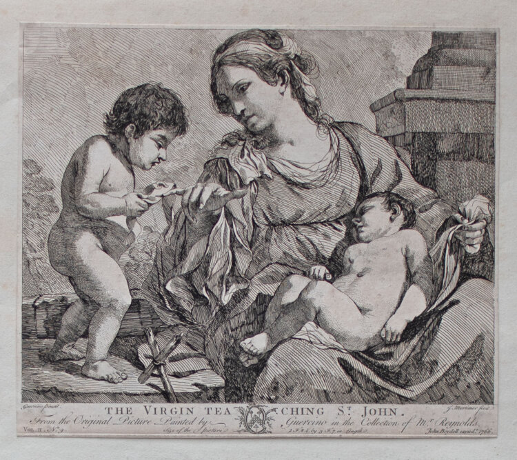 John Mortimer nach Giovanni Francesco Barbier (Guercino) - The Virgin Teaching St. John - 1766 - Radierung und Aquatintaradierung
