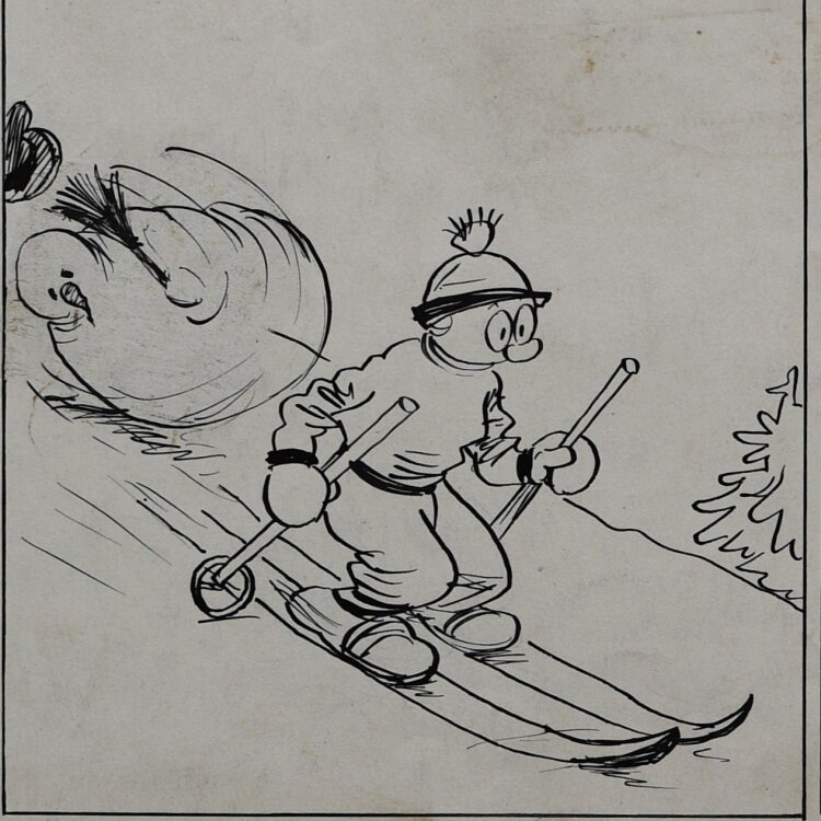 Max Otto - Stups und der Schneemann - 1936 - Tusche und Tinte