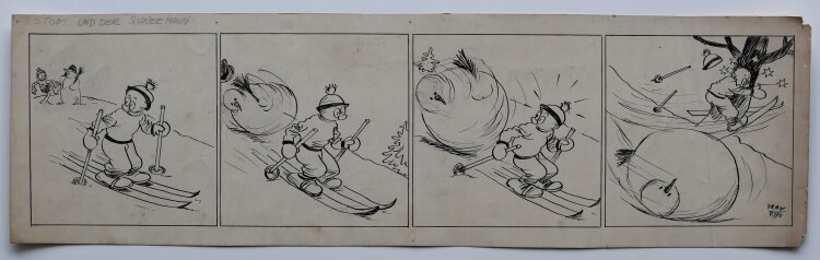 Max Otto - Stups und der Schneemann - 1936 - Tusche und Tinte