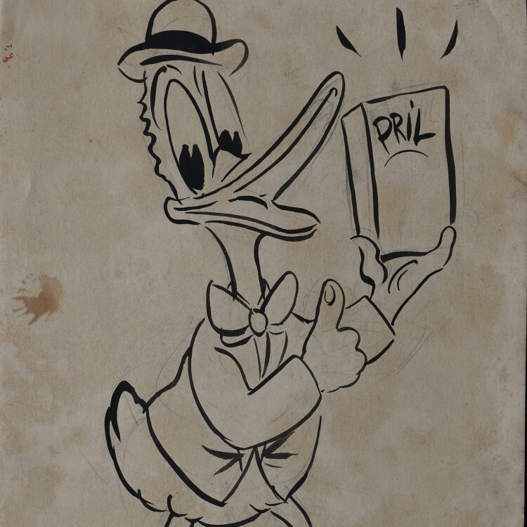 Max Otto - Pril-Ente - 1950er Jahre - Tusche und Bleistift