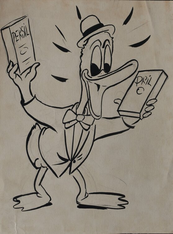 Max Otto - Pril-Ente - 1950er Jahre - Tusche und Bleistift