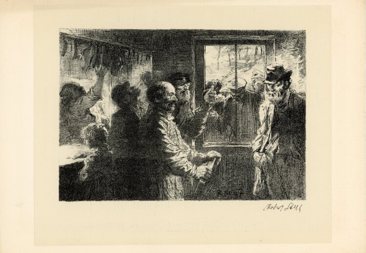 Robert Sterl - Im Wirtshaus - 1897 - Lithografie