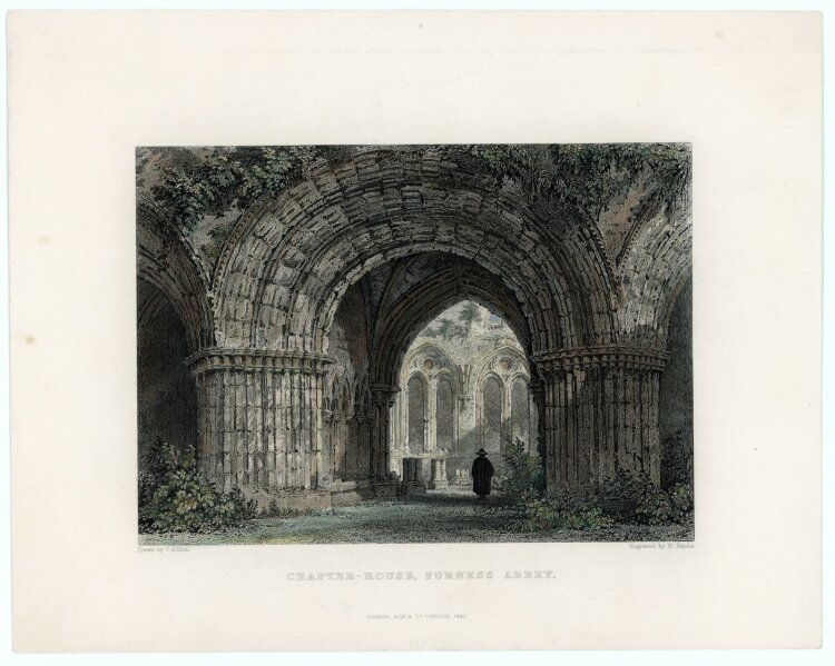 Thomas Allom - Chapter-house, Furness Abbey. - 1845,...