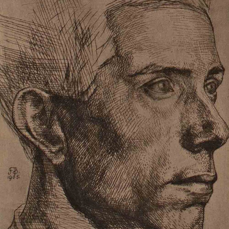 Friedrich Barth - Selbstporträt - 1905 - Radierung