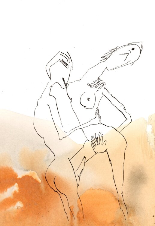 Matthias Maedebach - Erotischer Akt - 1993 - Aquarell
