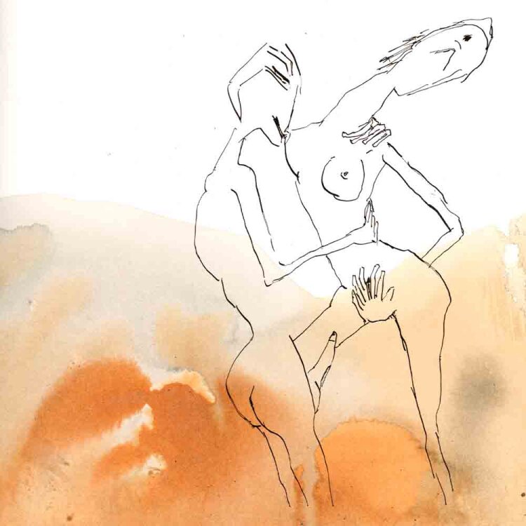 Matthias Maedebach - Erotischer Akt - 1993 - Aquarell