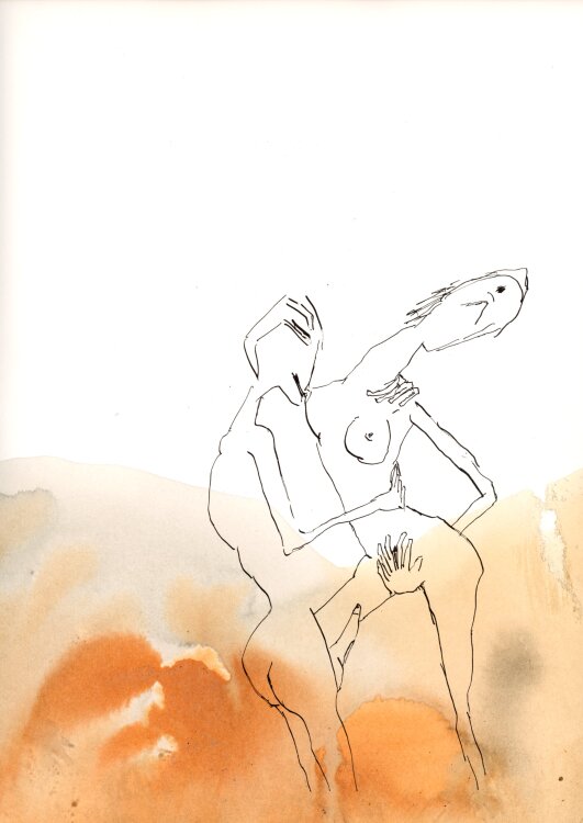 Matthias Maedebach - Erotischer Akt - 1993 - Aquarell
