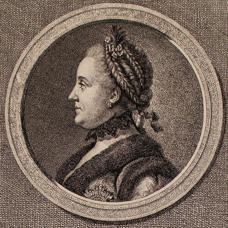 Daniel Nikolaus Chodowiecki - Kaiserin Katharina II - 1779 - Kupferstich