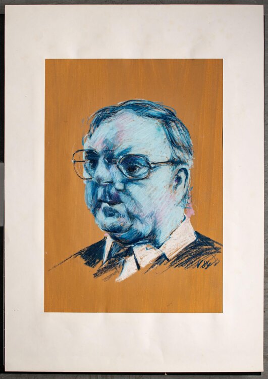 Rolf Steinhausen - Dieser unser Kohl - 1984 - Pastellzeichnung