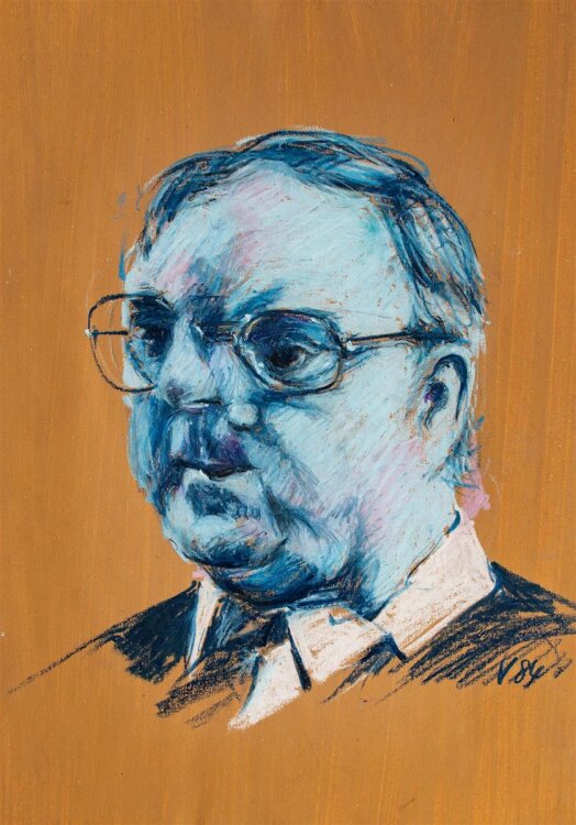 Rolf Steinhausen - Dieser unser Kohl - 1984 - Pastellzeichnung