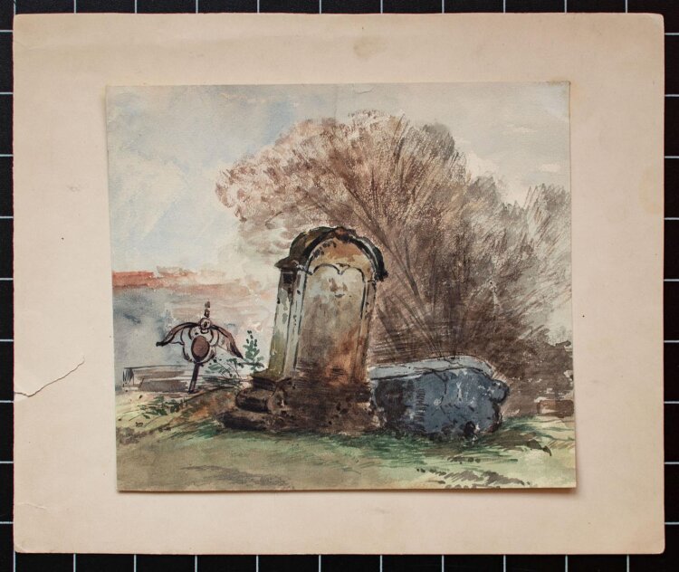unbekannt - Alter Friedhof - 1857 - Aquarell