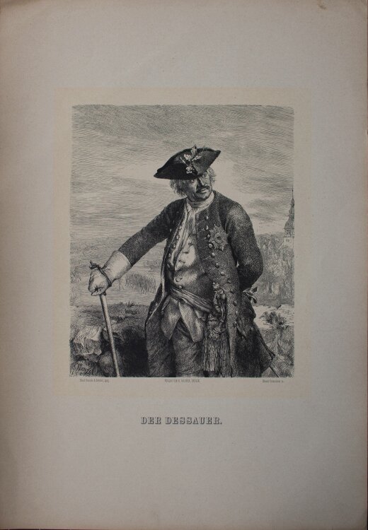 Adolph von Menzel - Der Dessauer - 1850 - Holzstich