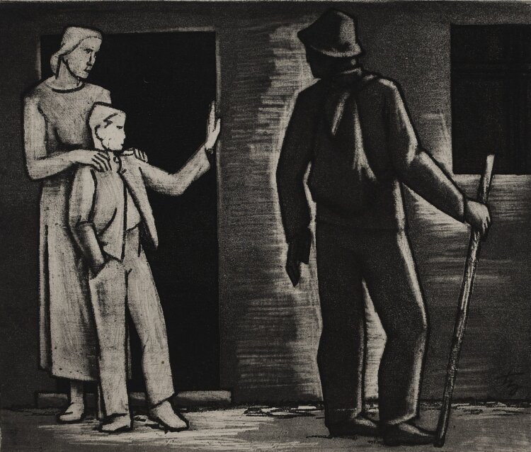 Heinrich Ilgenfritz - Abschied - undatiert - Tiefdruck und Farbaquatinta
