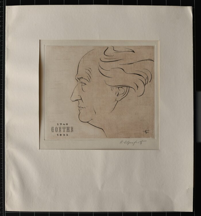Heinrich Ilgenfritz - Goethe - 1949 - Kupferstich