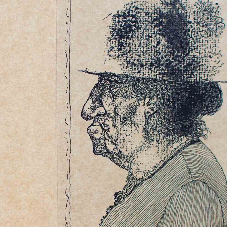Karl Erich Müller - Frauenporträt mit Hut -...