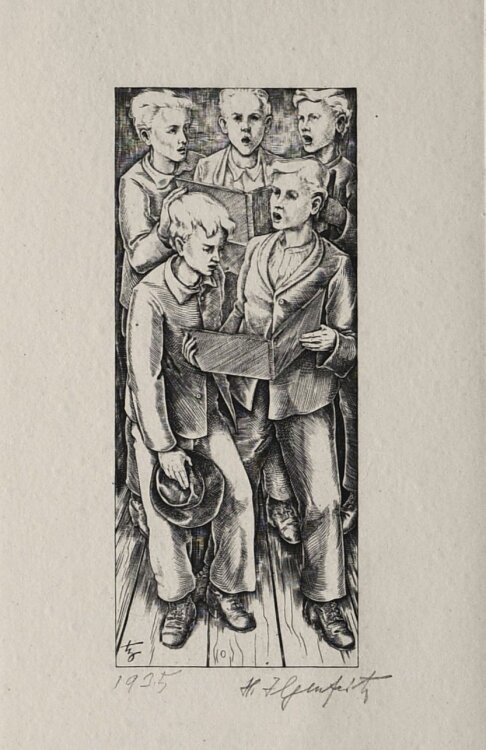 Heinrich Ilgenfritz - Knabenchor - 1935 - Kupferstich
