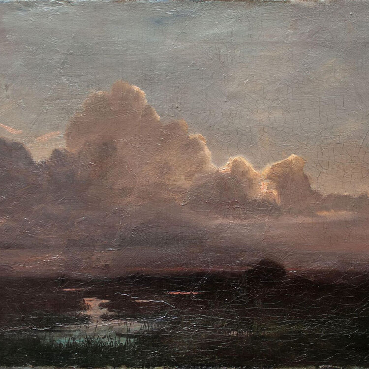 Othmar Brioschi - Sumpfgebiete bei Rom - 1893 - Ölmalerei