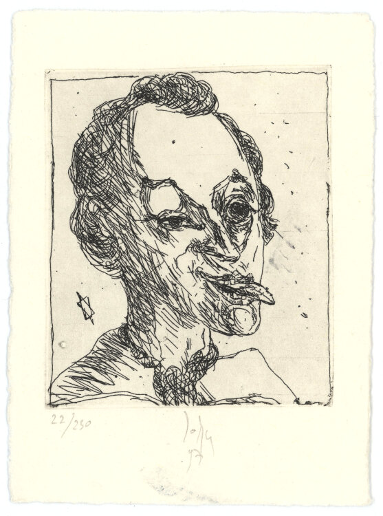 Joachim John - Heinrich Heine - 1997 - Radierung