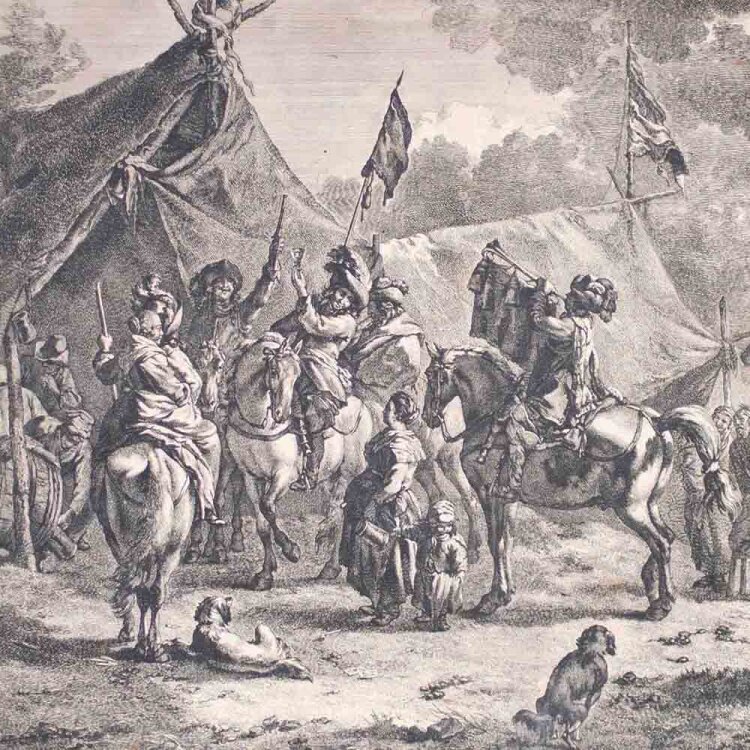 Johannes de Visscher nach Wouwerman - Kavallerie -...