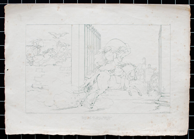 Johann Christian Ruhl - Lenore (Gottfried August Bürger) - 1827 - Umrissradierung