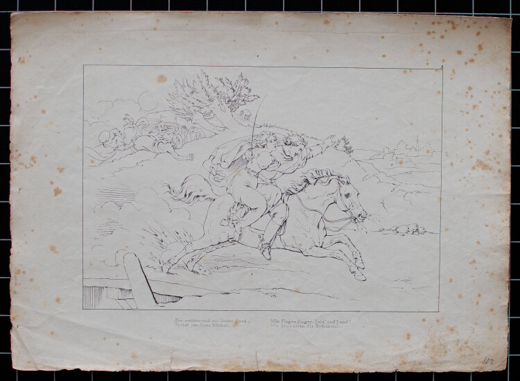 Johann Christian Ruhl - Lenore (Gottfried August Bürger) - 1827 - Umrissradierung