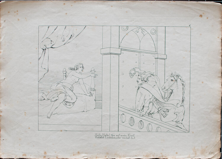 Johann Christian Ruhl - Lenore (Gottfried August Bürger) - 1827 - Umrissradierung