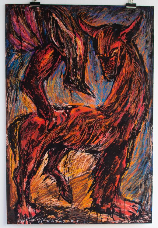 Sławomir Ratajski - Fabelwesen - 1989 - Pastellzeichnung