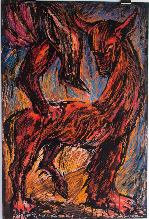 Sławomir Ratajski - Fabelwesen - 1989 - Pastellzeichnung