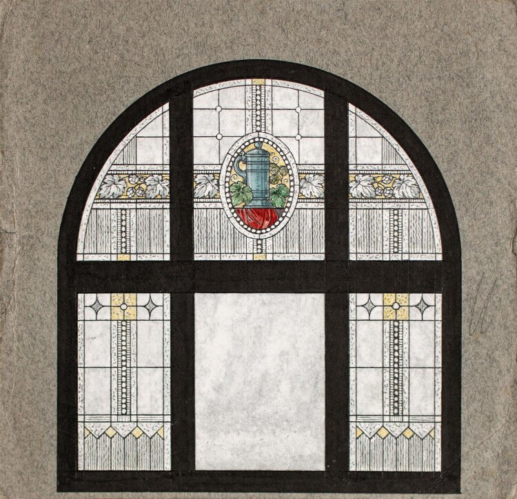 Heinrich Behr - Entwurf für ein Glasfenster - undatiert - Aquarell