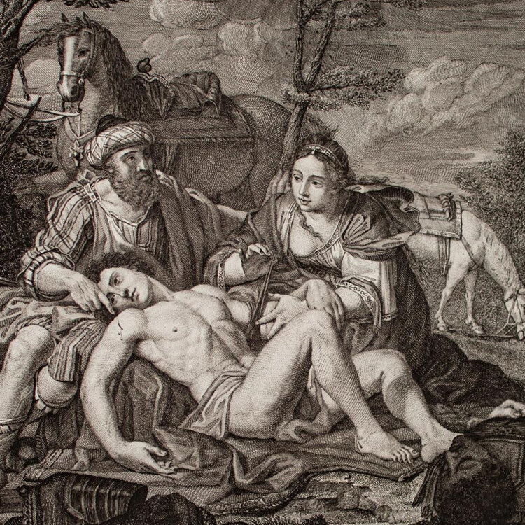 Carlo Lasinio nach Carlo Bozzolini - Tencredi medicato da Erminia - um 1800 - Kupferstich