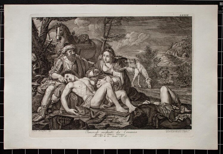 Carlo Lasinio nach Carlo Bozzolini - Tencredi medicato da Erminia - um 1800 - Kupferstich