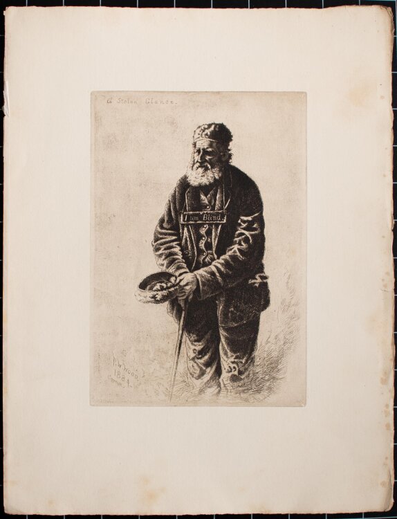 Thomas Waterman Wood - A Stolen Glance - 1884 - Radierung